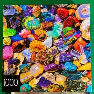 🧩2/$14! 1000 piece Rock Collection jigsaw puzzle